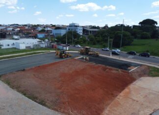 Obra do parque socioambiental do Jd. Amanda
