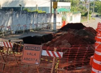 Conserto de erosão de solo é iniciado pela Prefeitura em frente da EMEIEF Jd. Amanda III